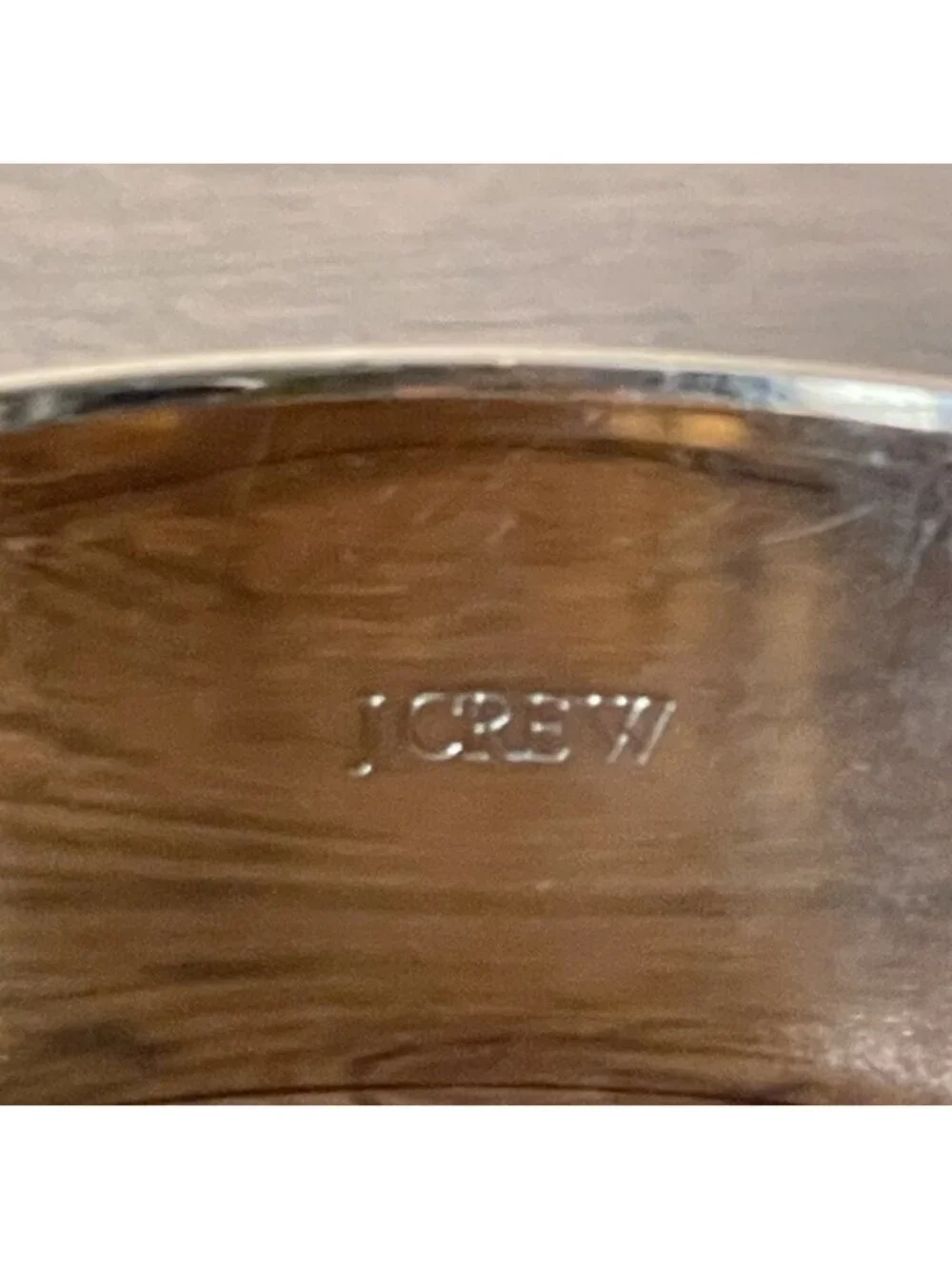 J Crew Womens Enamel Bangle Bracelet Brown Gold Tone Wide Preppy Minimalist